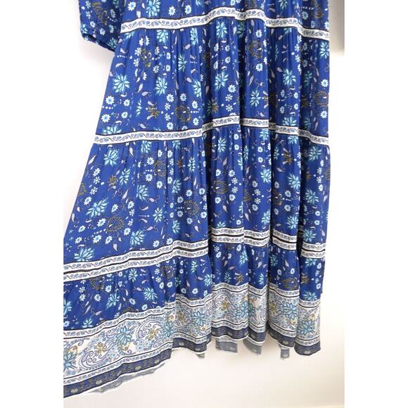 SEA NEW YORK Penelope Paisley Tiered Viscose Midi Dress Net-A-Porter XS $395 - Picture 7 of 12